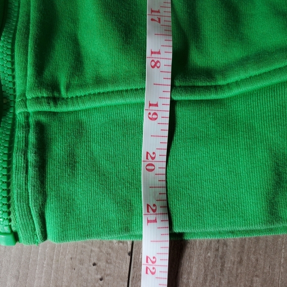 Chaps Stretchy Cotton Green and Black Zip-Up Sweat Jacket 70s Track Jacket EUC - Picture 9 of 16